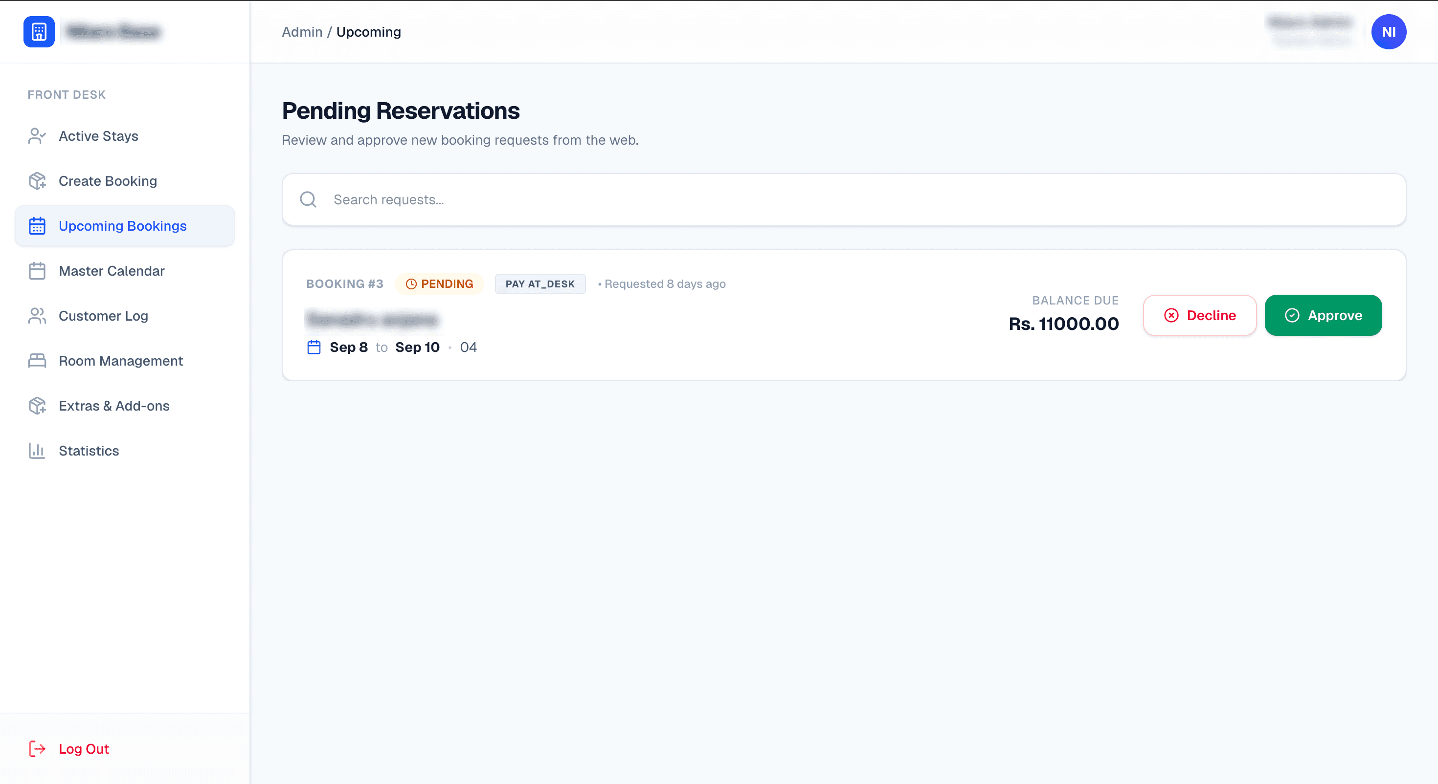 Management Dashboard - view 3